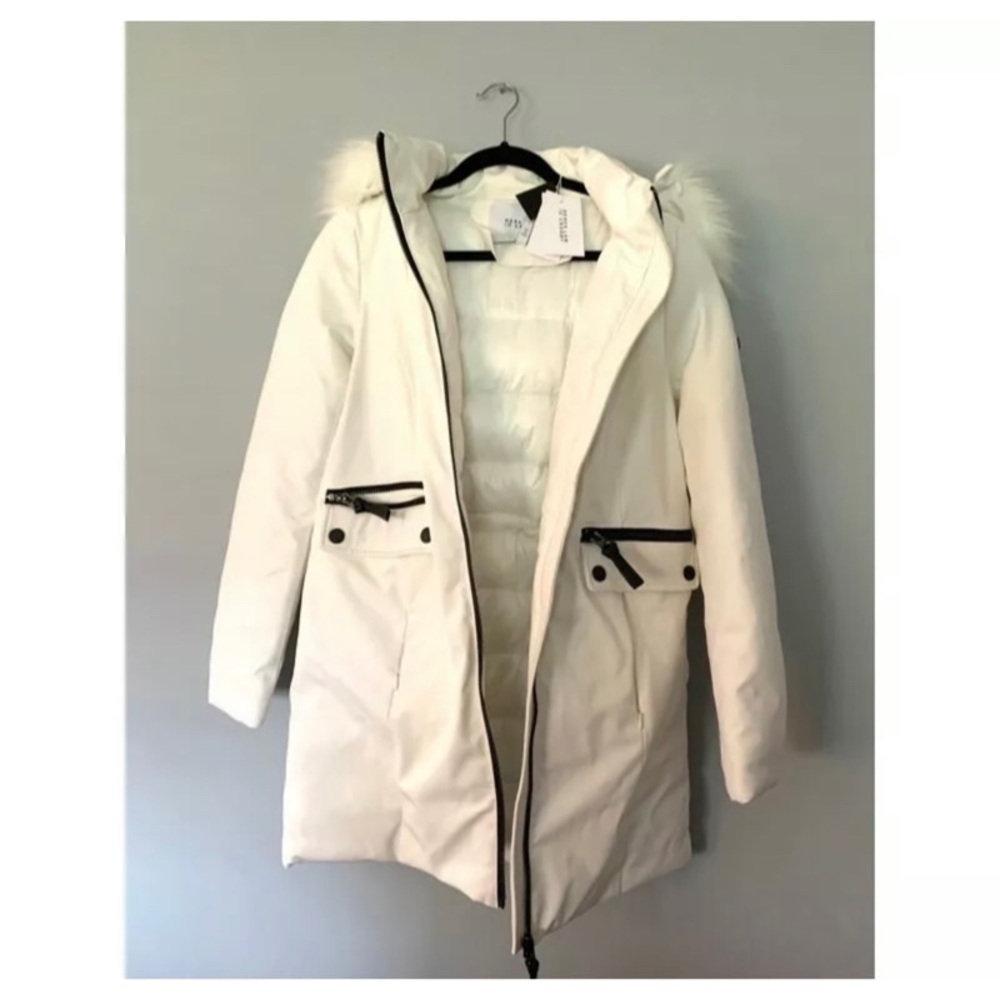 NEW DEREK LAM 10 CROSBY White Puffer Coat